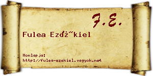 Fulea Ezékiel névjegykártya